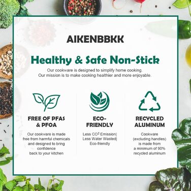 Сковорода з антипригарним покриттям з кераміки 28 см, здорова керамічна сковорода зі знімним ручками, придатна для духовки, без PFAS, PFOA та PTFE (колір: коричневий)