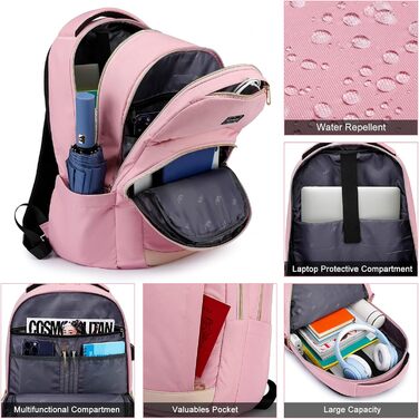Рюкзак YIORMIOR для підлітка (хлопчик/дівчинка) з USB-портом, 35L, 15.6
