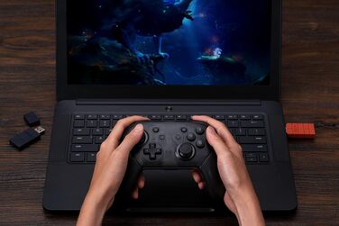 Бездротовий Bluetooth адаптер 8BitDo USB Wireless Adapter 2 для Switch, Windows 10, Android, PS4/5, Xbox (Коричневий)