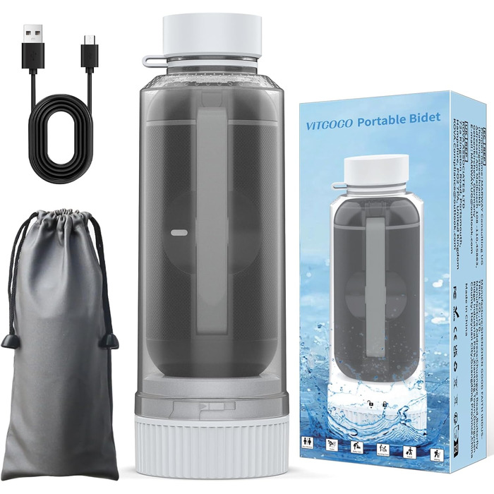 Travel Bidet, VITCOCO Post-Shower Portable Bidet Sprayer, Electric Bidet Rechargeable, Intimate Wash, Saves Paper, Essential for Postpartum | Infant | Hemorrhoid Care