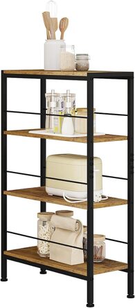 WOLTU 4-Tier Corner Shelf - White Oak & White Finish