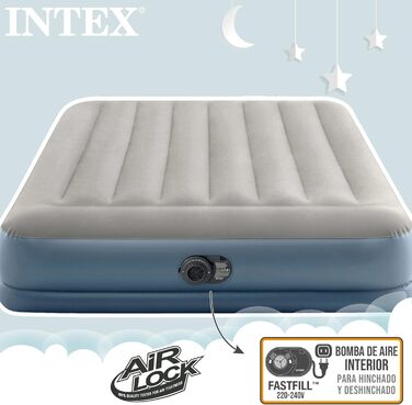 Надувний матрац Intex Dura-Beam Standard, 203 x 152 x 30 см, California King, кольоровий