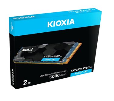 SSD KIOXIA Exceria Plus G3 2TB NVMe PCIe Gen4 – Швидкий внутрішній накопичувач, 5000 МБ/с (чтение), 3900 МБ/с (запись)