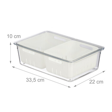 Relaxdays Refrigerator Organizer 3-Piece Set