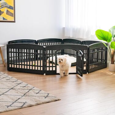 Iris Ohyama Dog Playpen with 8 Panels, 24