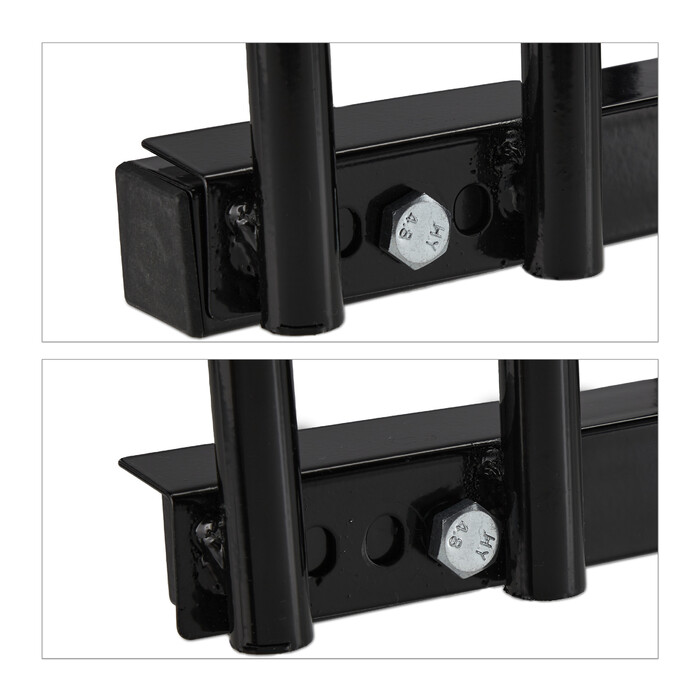 Relaxdays 2-bike bicycle stand, black