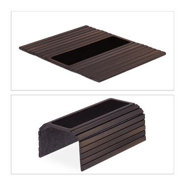 Relaxdays Bamboo Sofa Table - Dark Brown