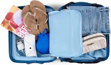 Чемодан ручної поклажі CarryOn Skyhopper з жорстким корпусом 55x35x20 см - Легкий ручний валіза TSA, подвійні колеса (Чорний, Mini)