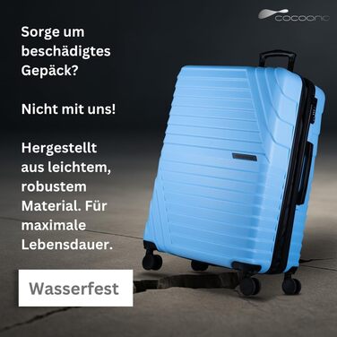 Валіза Cocoono Hartschalenkoffer XL блакитна – 95-104 л, 8 коліс, ABS, TSA, телескопічна ручка