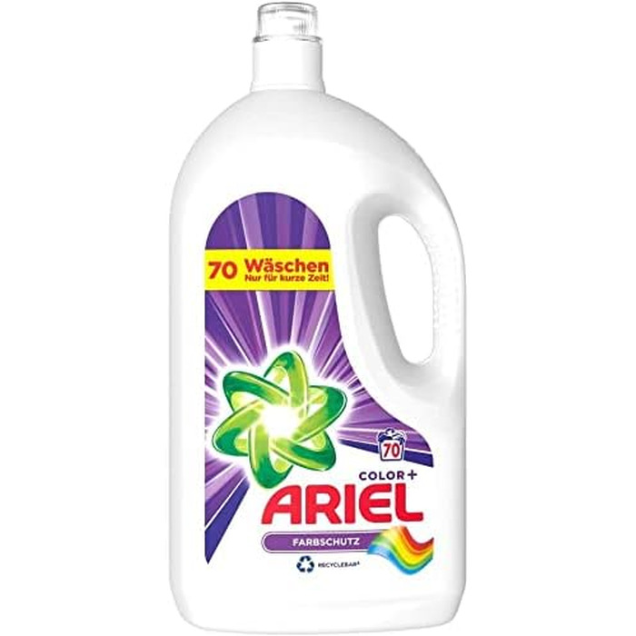 Рідкий пральний засіб Ariel Color для кольорових речей, без запаху, 3.85 л (70 прань)