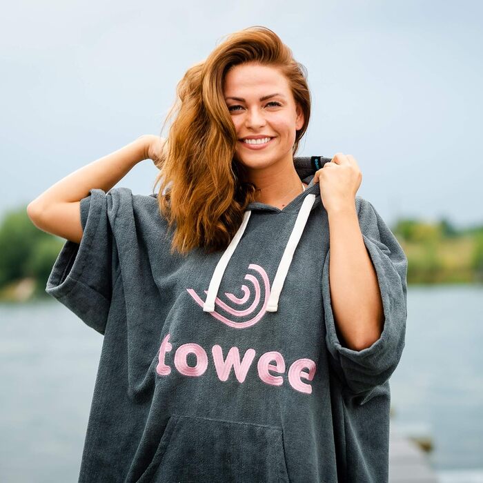 Пончо-рушник Towee для серфінгу, рожеве, 70x100 см