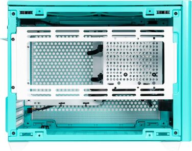 Корпус Mini-ITX Cooler Master MasterBox NR200P Caribbean Blue з загартованим склом, вертикальним кріпленням GPU та покращеною вентиляцією