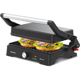 Taurus Electric Contact Grill GR1500X | 1500W | Non-Stick Plates | Adjustable Thermostat | Square Grill Plates