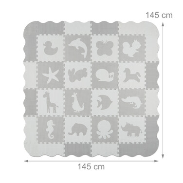 Relaxdays Puzzle Mat Animal Motifs