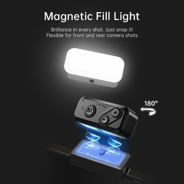 Hohem iSteady Mobile Plus Kit - Стабілізатор для смартфона з підсвічуванням, 3-осьовий, 280г, Android/iOS, для YouTube та TikTok