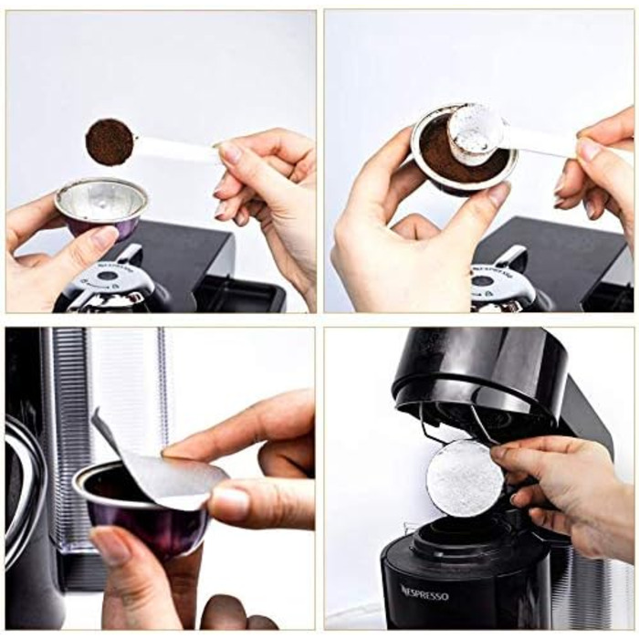 CAPMESSO Reusable VertuoLine Capsule Lid - Compatible with VertuoLine Espresso Machine Coffee Pads - 64 mm (200 / Pack)