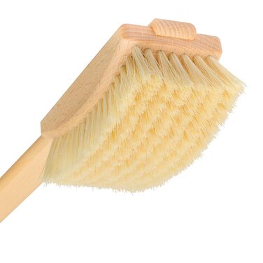 Redecker bath and foot brush with extra-long handle made of oiled beechwood, stiff Tampico fiber bristles, exfoliating skin, 61 cm, Made in Germany