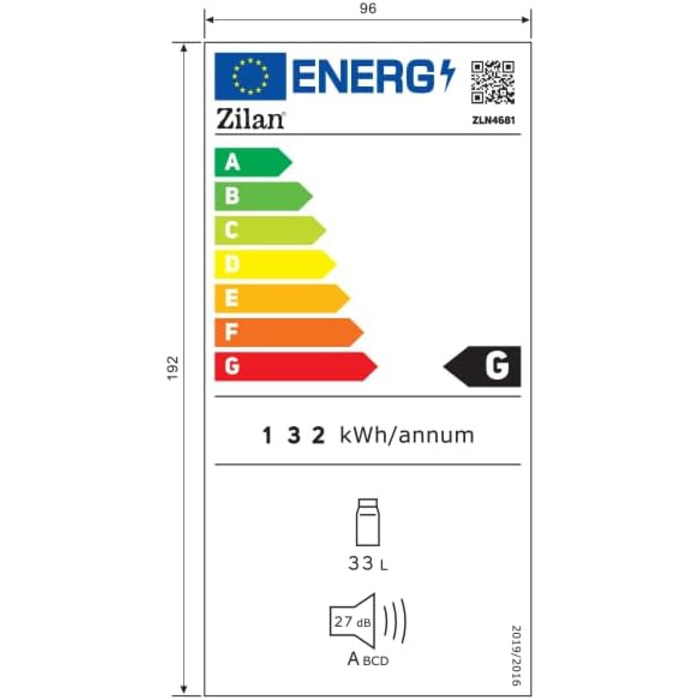Виставковий винний холодильник Zilan на 12 пляшок, 33 літри, LED, тихий, міні-винний кліматичний шкаф з дверцятами зі скла