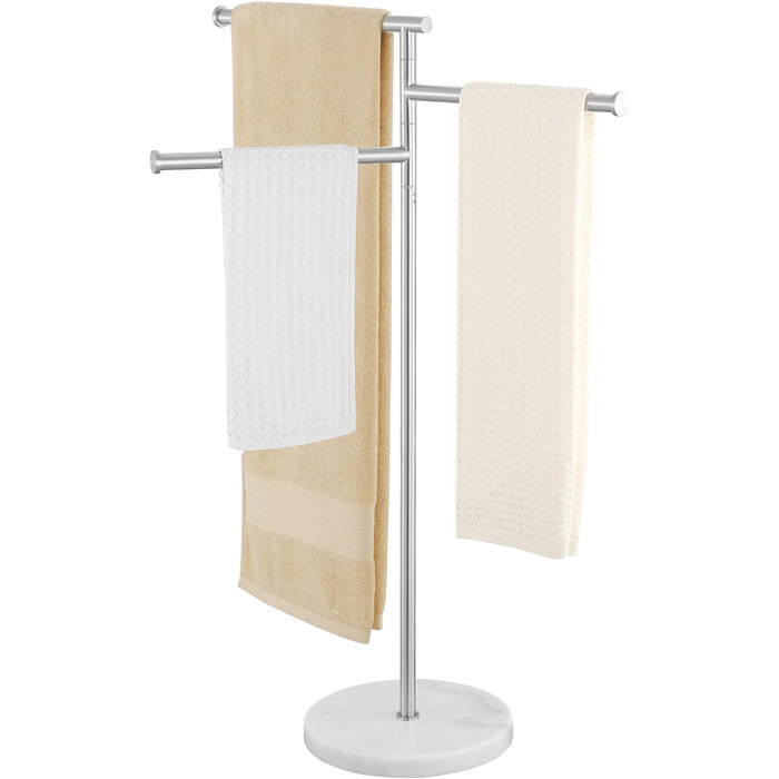 Підставка для рушників KES Gold, настільна, з нержавіючої сталі 18/8, з мармуровою основою, BTH219-BZ, щітканий золотий, 3-х рівнева