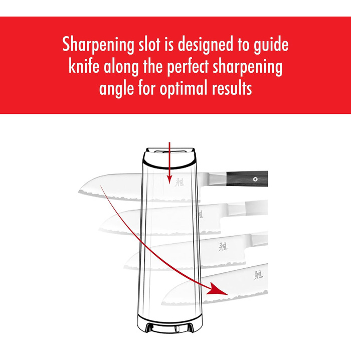 Професійна точилка для ножів ZWILLING V-Edge, для західних та японських лез, чорна