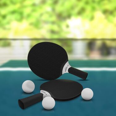 Senston Table Tennis Set - Professional Paddles for 4 Players - Rubber Compound, Indoor/Outdoor Play