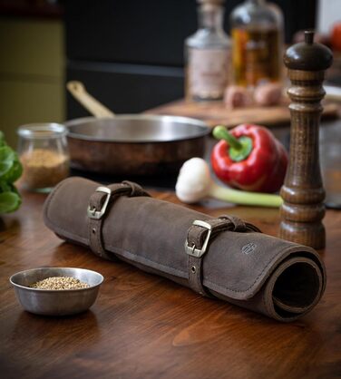 Chef's Knife Bag Leather - Genuine Leather Chef's Knife Roll Large – Knife Bag Chef's Knife Lockable - Chef's Bag Sam