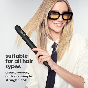 Professional Ceramic Hair Straightener & Curling Iron - 80-235°C with LCD Display, Ionic Plates, Infrared Technology, 3m Cord, & Hair Care Oils