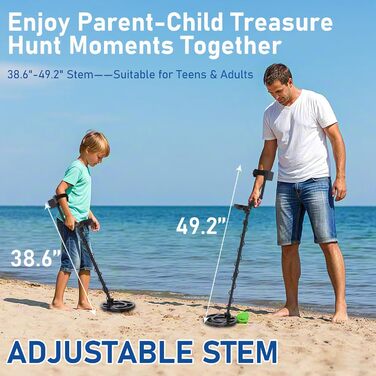 Металодетектор Pro Set: 5 режимів, для дорослих та дітей, водонепроникний IP68, з навушниками та лопаткою