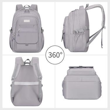 Шкільний рюкзак для дівчаток сірого кольору: стильний, місткий, для навчання та повсякденного використання