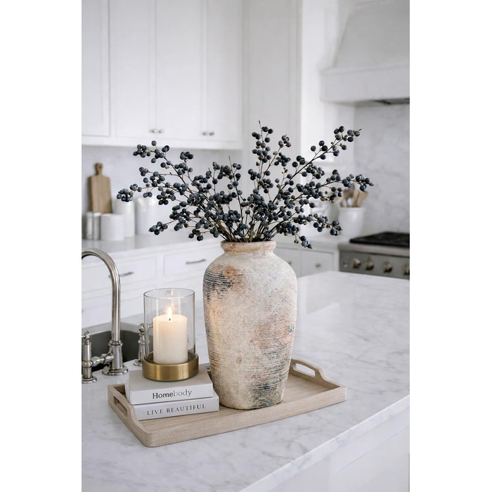 Велика керамічна ваза ручної роботи, 28 см, мінімалістична ваза в стилі ф armhouse для декору дому, вітальні, полиці, входу, весілля, декору столу, сірого кольору