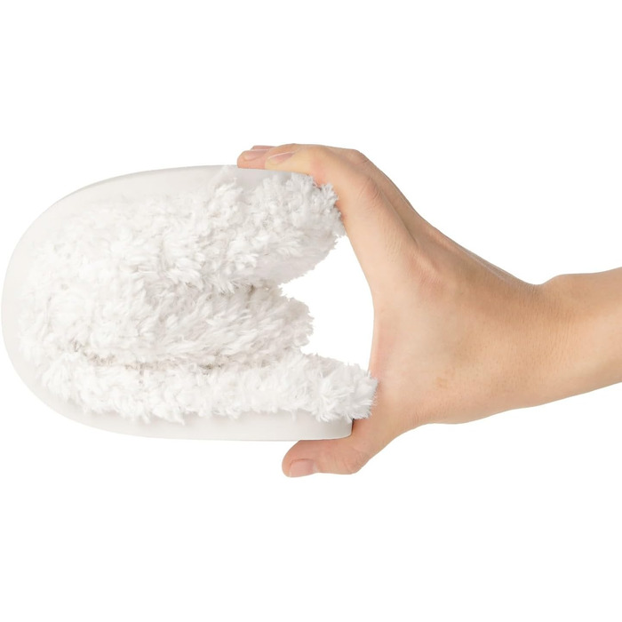 Домашні тапочки Dokela для жінок та чоловіків, зручні, з піною пам'яті, з штучним хутром, легкі, антиковзаючі (46/47 EU, білі)