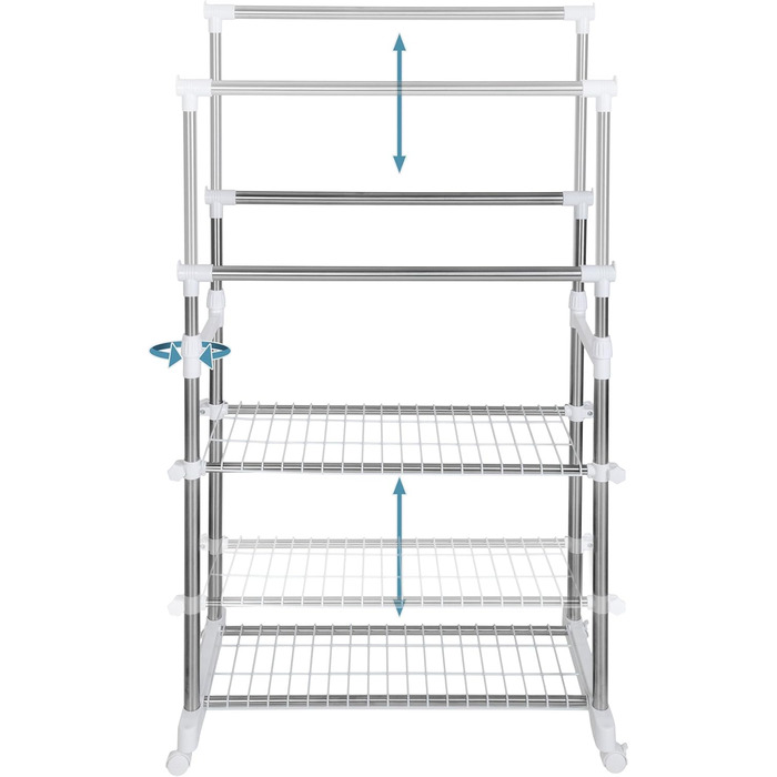 tectake Clothes Rack Coat Rack Height Adjustable - Various Models - (Sonja Model | No. 401889)