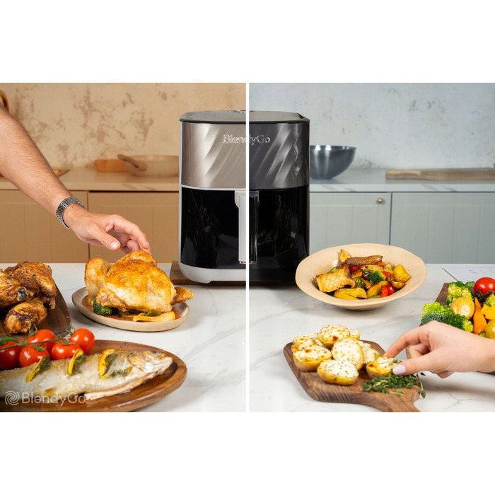 Аерофритюрниця BlendyGo Air з функцією пари, 6л, 2100Вт