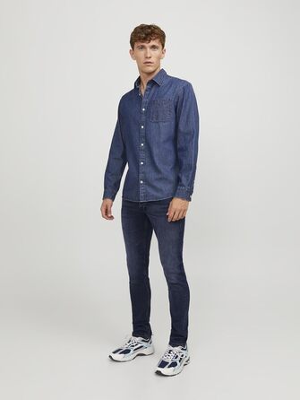 Джинси чоловічі JACK & JONES Jjiglenn Original AM 817 Noos (36W/32L, блакитний денім, класичний крій)