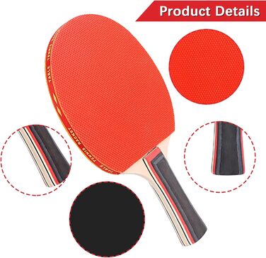 Набір для настільного тенісу: 2 ракетки, 3 м'ячі, сумка. Підходить для дітей та дорослих