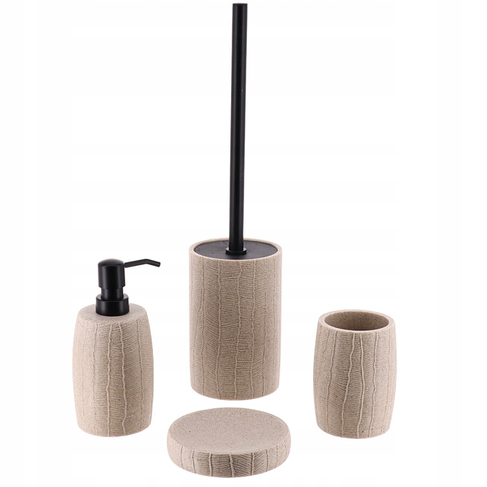 Еко-набір для ванної кімнати Binchi, бежевий — елегантний декоративний комплект