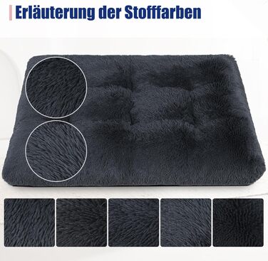 Килимок для собак великих та середніх порід KSIIA, 90x60 см, з неслизьким дном, дихаючий, сірий, 111x81x9 см