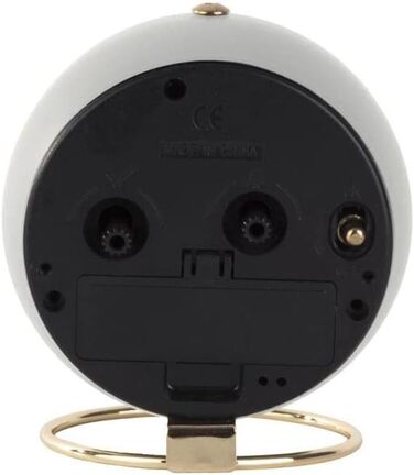 Karlsson [DL] Alarm Clock Globe White, design Armando Breeveld. Dimensions: Diameter 9.5cm, Height 10.5cm, Depth 7cm. Battery not included (requires 1 AA battery).