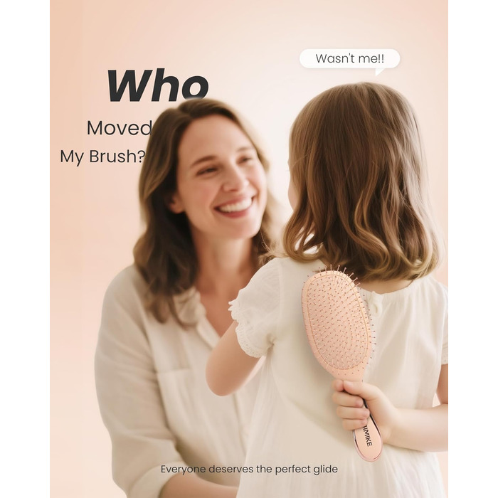 Щітка для волосся AIMIKE без пошкоджень, розпушувач з м'якими щетинками, безболісна розпушувальна щітка для складних вузлів, особливо делікатна до тонкого волосся, ідеальна для догляду за шкірою голови та масажу. Подушковий масажер LuxeSilk