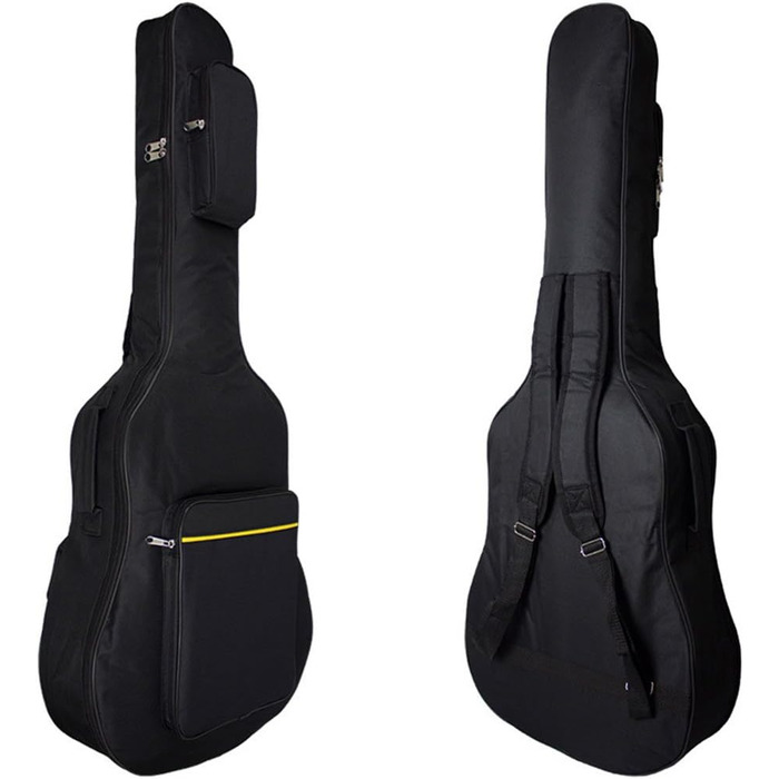 Чохол для гітари MINGZE 41 дюйм, водонепроникний, з регульованим плечовим ременем та рюкзаком, чорний
