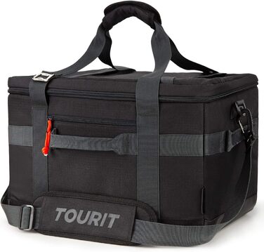 Сумка-холодильник TOURIT 32L чорна для пікніка та транспортування продуктів