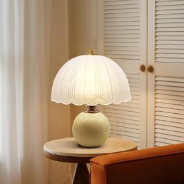 LED настільна лампа, невеликий скляний світильник з 3 режимами кольору, вінтажний приліжний світильник для вітальні та спальні