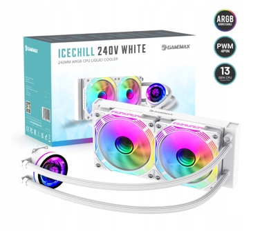 Система рідинного охолодження процесора GameMax IceChill 240V, Білий