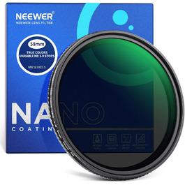 NEEWER Фільтр ND Variabler 67mm ND2-ND400 (градуйований) з оптичним склом HD, для фото та відео