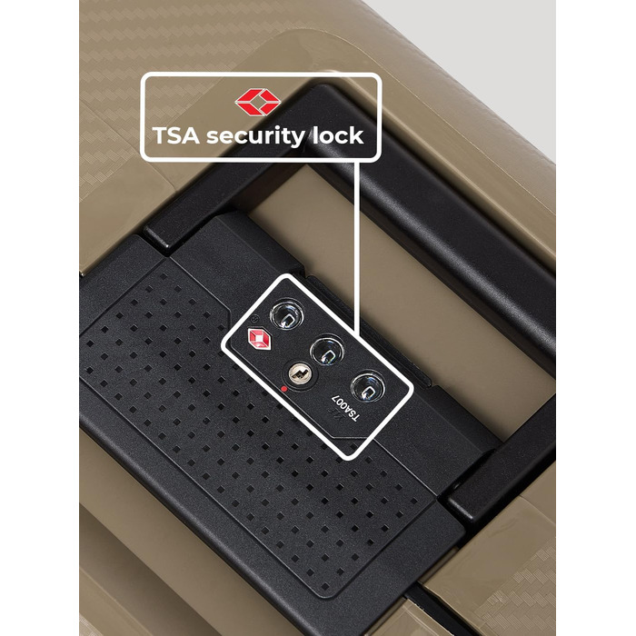 Набір валіз REDOLZ 3 шт. з жорстким корпусом | Система 3-х точкового замикання | З високоякісного поліпропілену | 4 подвійні колеса & TSA-замок | Для жінок та чоловіків (Essentials 15) (Колір: Бежевий, Розмір: M (65 см))