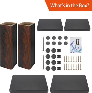 Підставка для акустики 40 см (16 дюймів) з дерева - міцна підставка Hi-Fi для домашнього кіно, універсальна для полиць з пісочною засипкою (2 шт.)