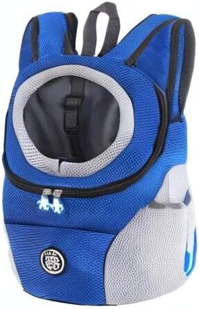 Шлейка для собак та цуценят, переноска-рюкзак, блакитна (L)
