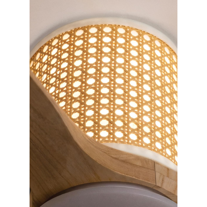 Стельовий вентилятор WINDCALM Rattan з підсвічуванням та пультом ДУ, 132 см, 40W, 6 швидкостей, 3 режими світла, таймер, літній/зимовий режим