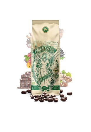 Органічна кава в зернах Mariasole Caffè Espresso, традиційне сицилійське обсмажування на дровах, преміум якість для автоматичних та ріжкових кавомашин, 250г