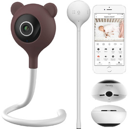 Дитячий відеомонітор Lionelo Care Babyline Smart з Wi-Fi, камерою, мобільним додатком та датчиками руху/звуку (білий)